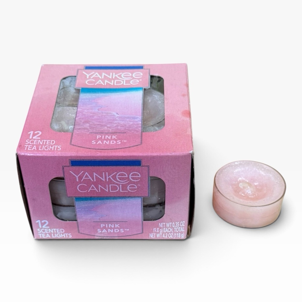 Yankee Candle Pink Sands Scented Tea Lights Box Of 12 NEW Candles